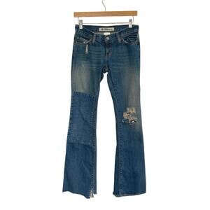Y2K GAP Distressed Low Rise Flare Jeans Size 0
